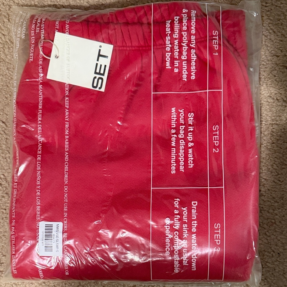 SET Active Staple Straight Leg Sweatpants in Verse/Sonnet (Red) - Picture 4 of 4